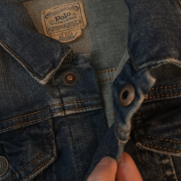 Girls Polo Ralph Lauren Denim Jacket Snap Buttons size 6/6X - Picture 4 of 5